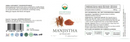 Manjistha ayurveda kräuterformel in 60 vegakaps mit brauner botanischer illustration für bewusste regeneration