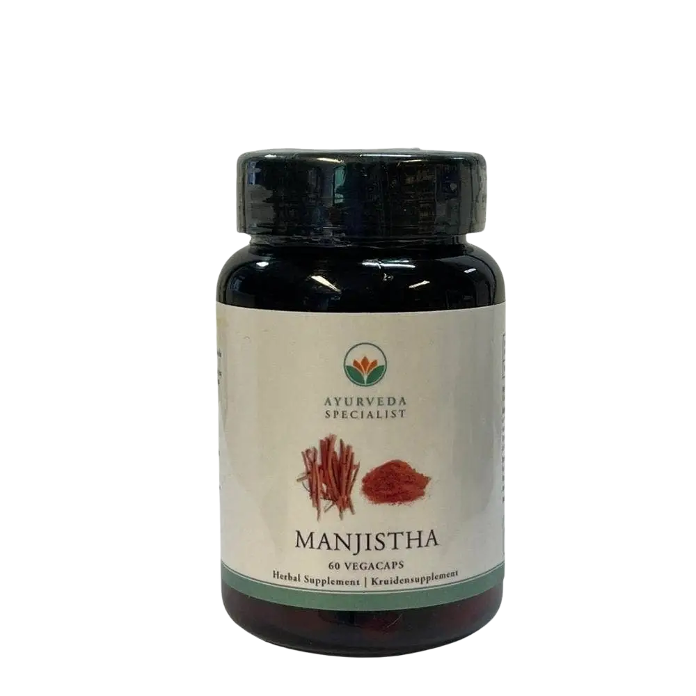 Manjistha Ayurveda Kräuterformel Nahrungsergänzungsmittel in Flasche, enthält natürliche Kräuter für die Gesundheit