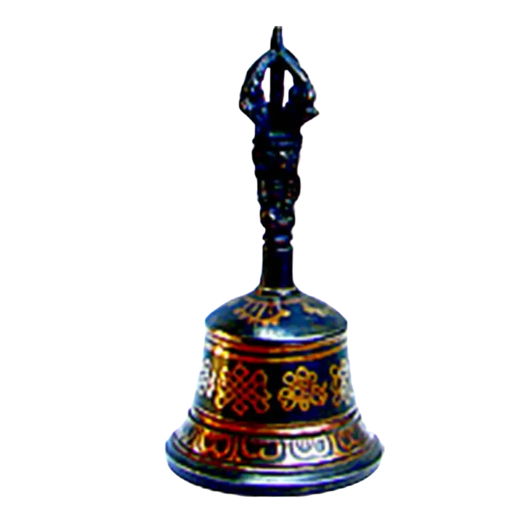 Dunkelblaue Tingsha Glocke von Yak & Yeti, tibetisches Musikinstrument mit traditionellem Design und Klangqualität