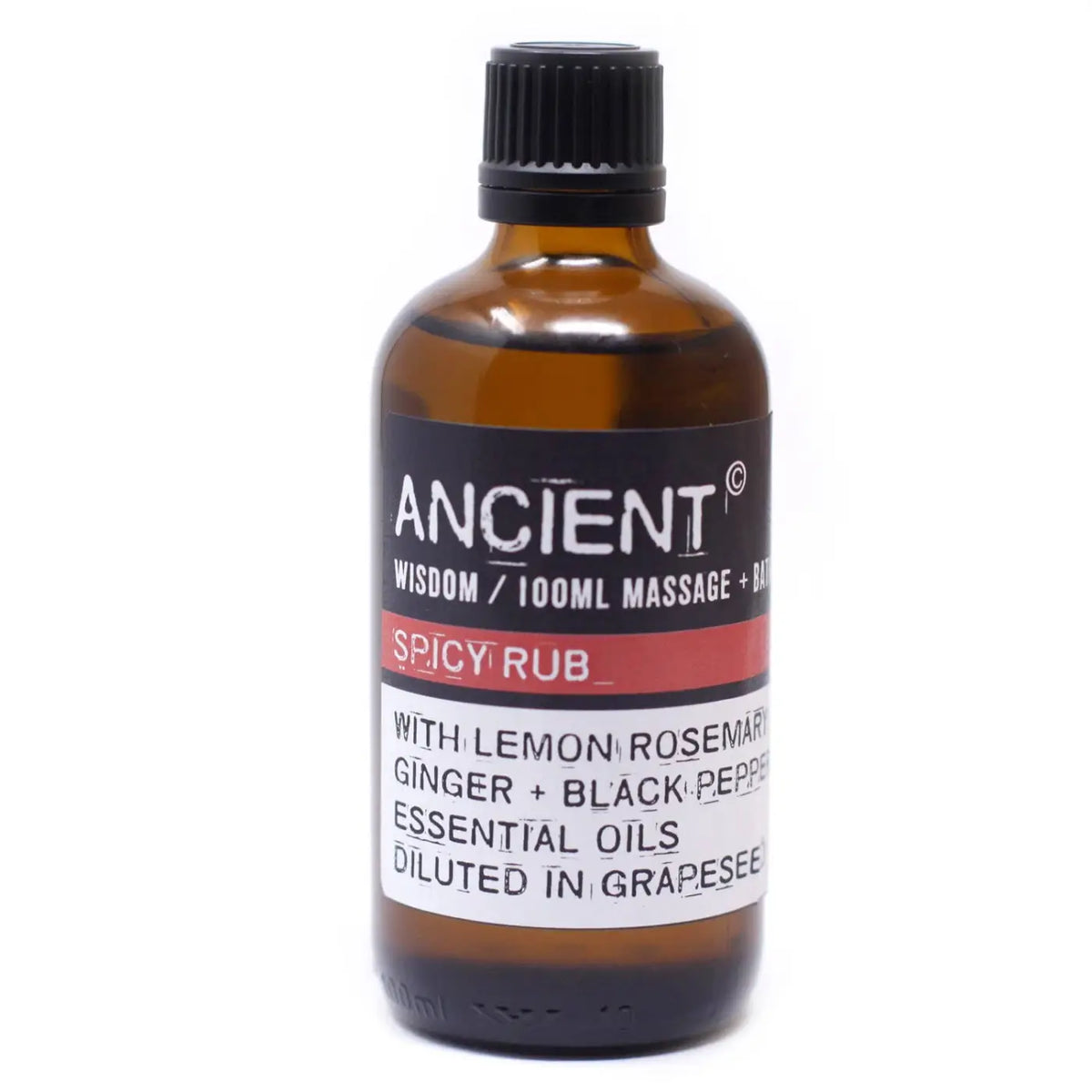Massageöl Rubs 100 ml von AW Artisan in brauner Glasflasche, hautfreundliches Massageöl für entspannende Anwendungen