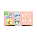 Rosa karton mit myga match & pose zweiteilige puzzlespielkarten geschenk kind mit tier- und flugzeugmotiven