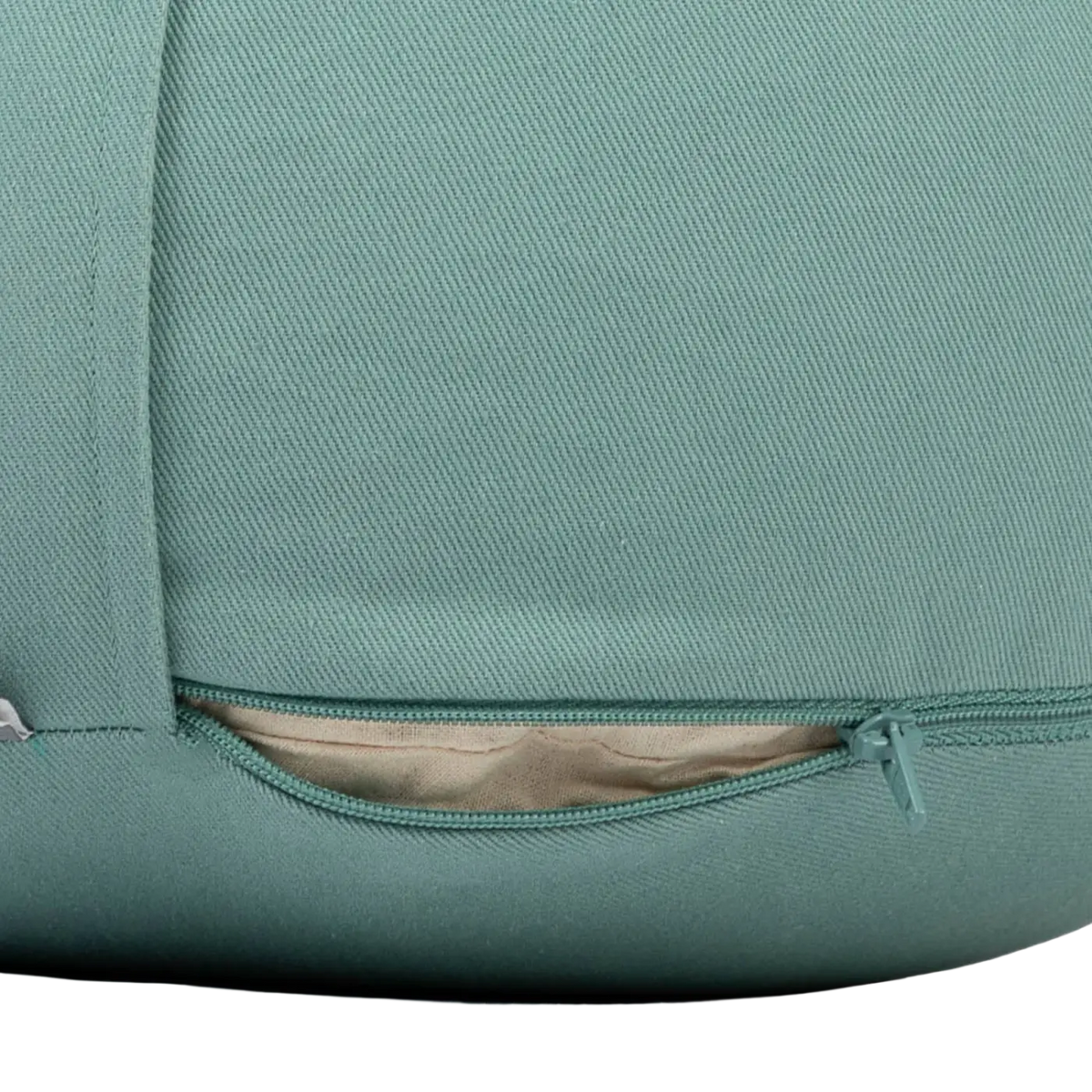 Meditationskissen RONDO ECO Dinkel von Bodynova in mineralblau, ergonomisches Kissen für Meditation und Entspannung.