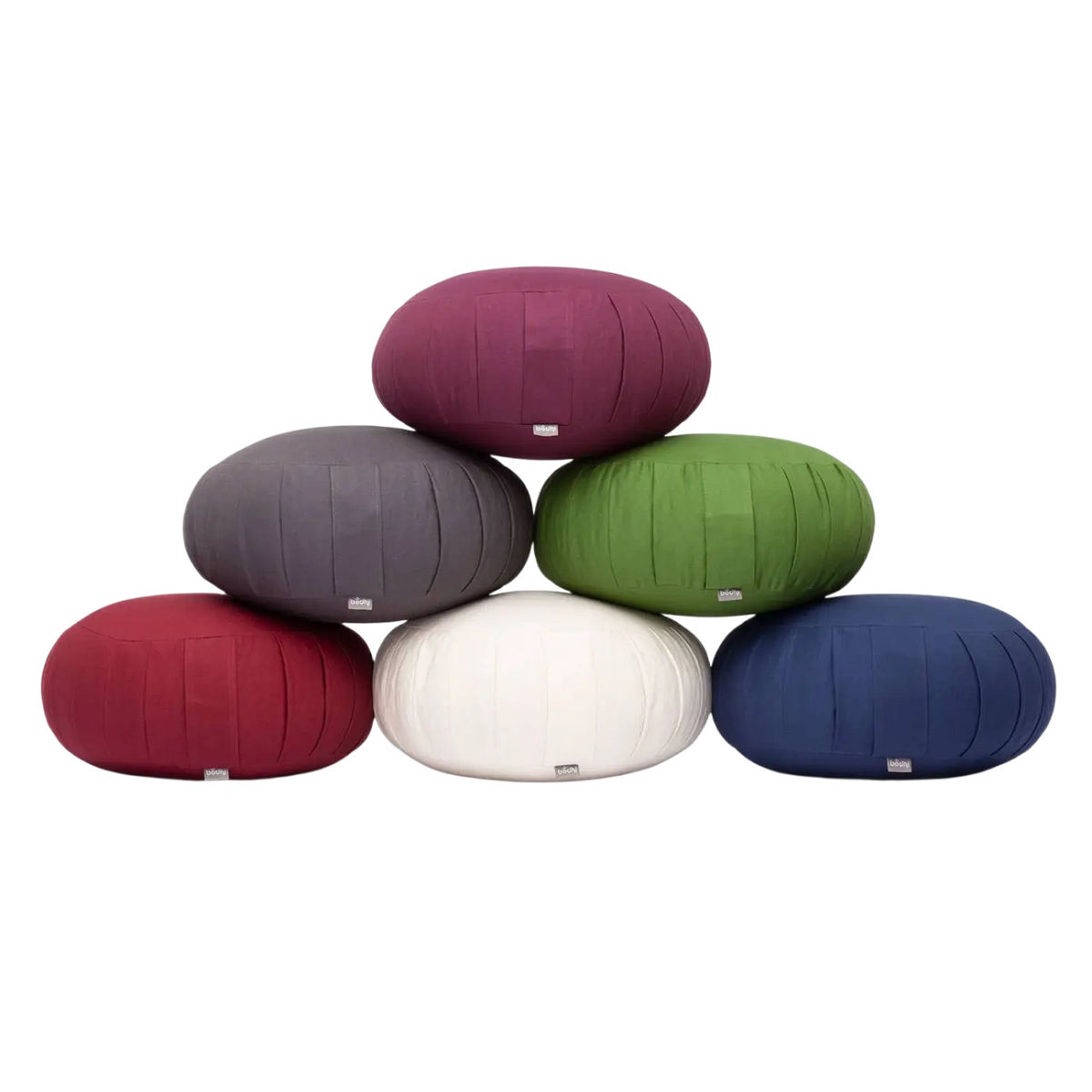 Meditationskissen ZAFU ECO mit Dinkel, oval in Anthrazit, von Bodynova, für Meditation und Entspannung, bequeme Sitzunterlage
