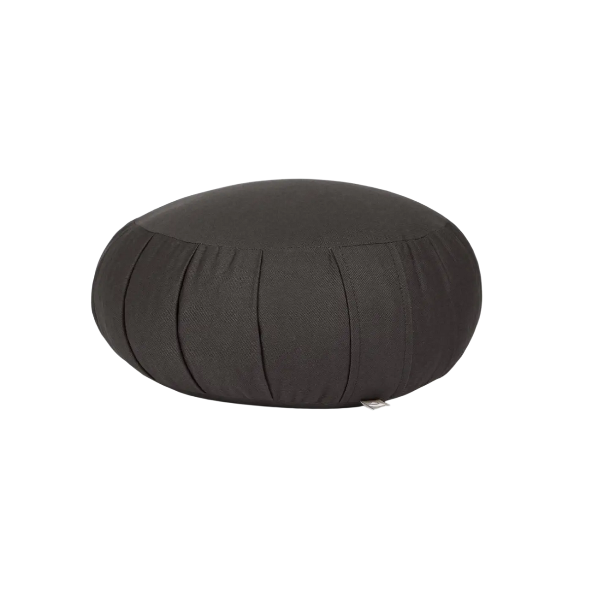 Meditationskissen ZAFU ECO von Bodynova in Anthrazit mit Dinkel-Füllung, schwarzes Stoffcover, bequem und umweltfreundlich.