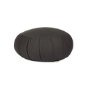Meditationskissen ZAFU ECO von Bodynova in Anthrazit mit Dinkel-Füllung, schwarzes Stoffcover, bequem und umweltfreundlich.