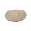 Beige meditationskissen zafu eco mit dinkelfüllung und vertikal gesteppten panels für nachhaltige meditation