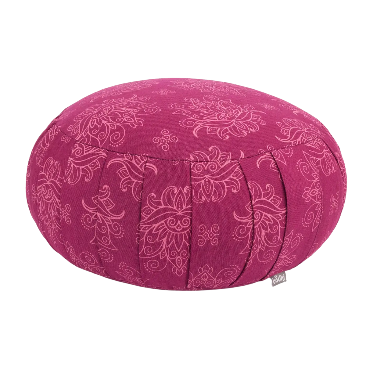 Meditiationskissen ZAFU Maharaja von Bodynova mit Dinkel-Füllung, weiches, bequemes Meditationskissen in Beerentönen