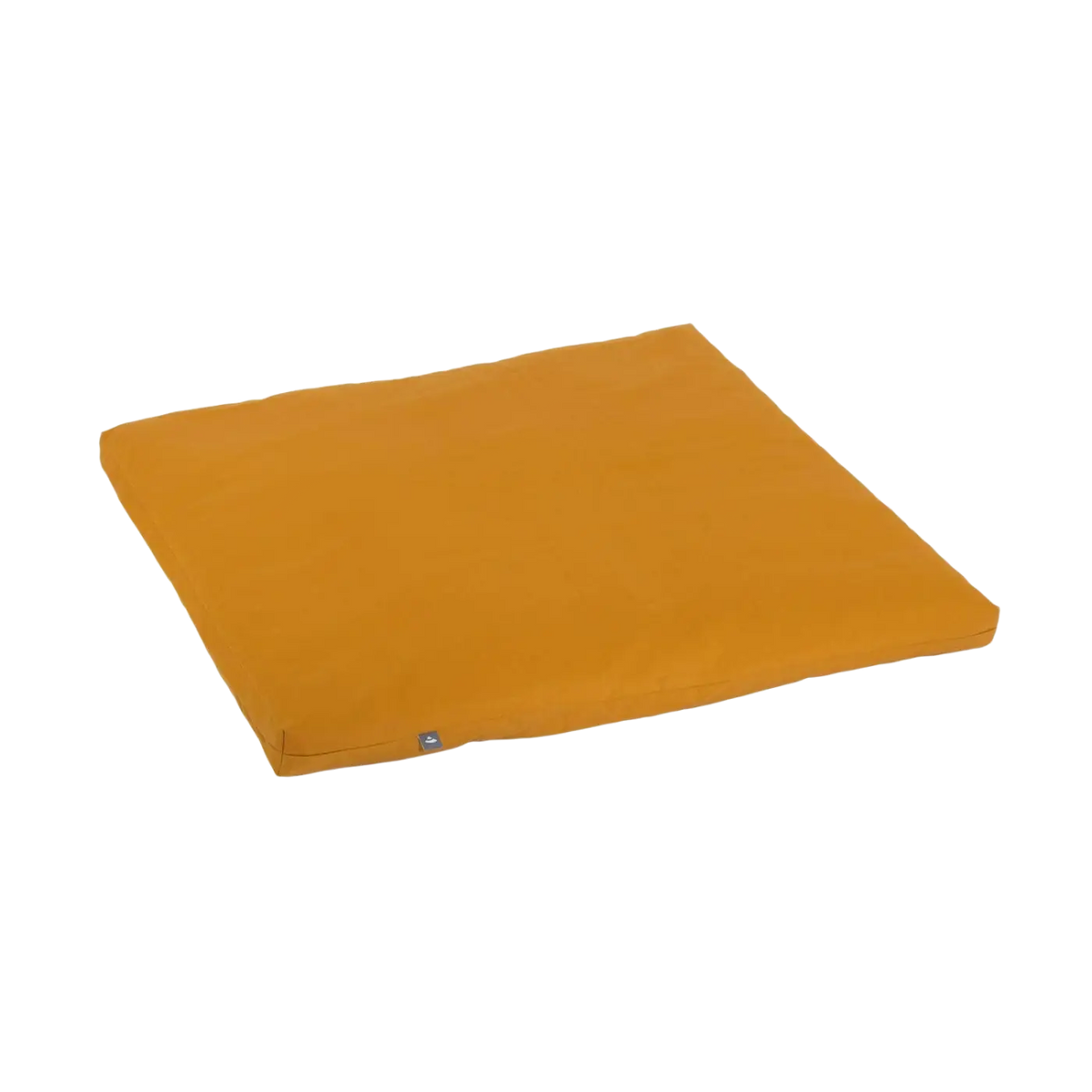 Meditationsmatte Zabuton ECO von Bodynova, 80x80x5 cm, honiggelbe Farbe, weiche Oberfläche für Meditation und Komfort.