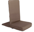 Bodynova Meditationsstuhl Backjack XL aus braunem Stoff, faltbarer Yoga-Stuhl für Meditation und Entspannung.