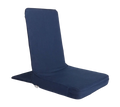 Bodynova Meditationsstuhl Backjack XL in Nachtschwarz, bequemer Yoga-Stuhl mit blauer Stoffbezug, ergonomisches Design