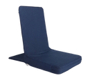 Bodynova Meditationsstuhl Backjack XL in Nachtschwarz, bequemer Yoga-Stuhl mit blauer Stoffbezug, ergonomisches Design