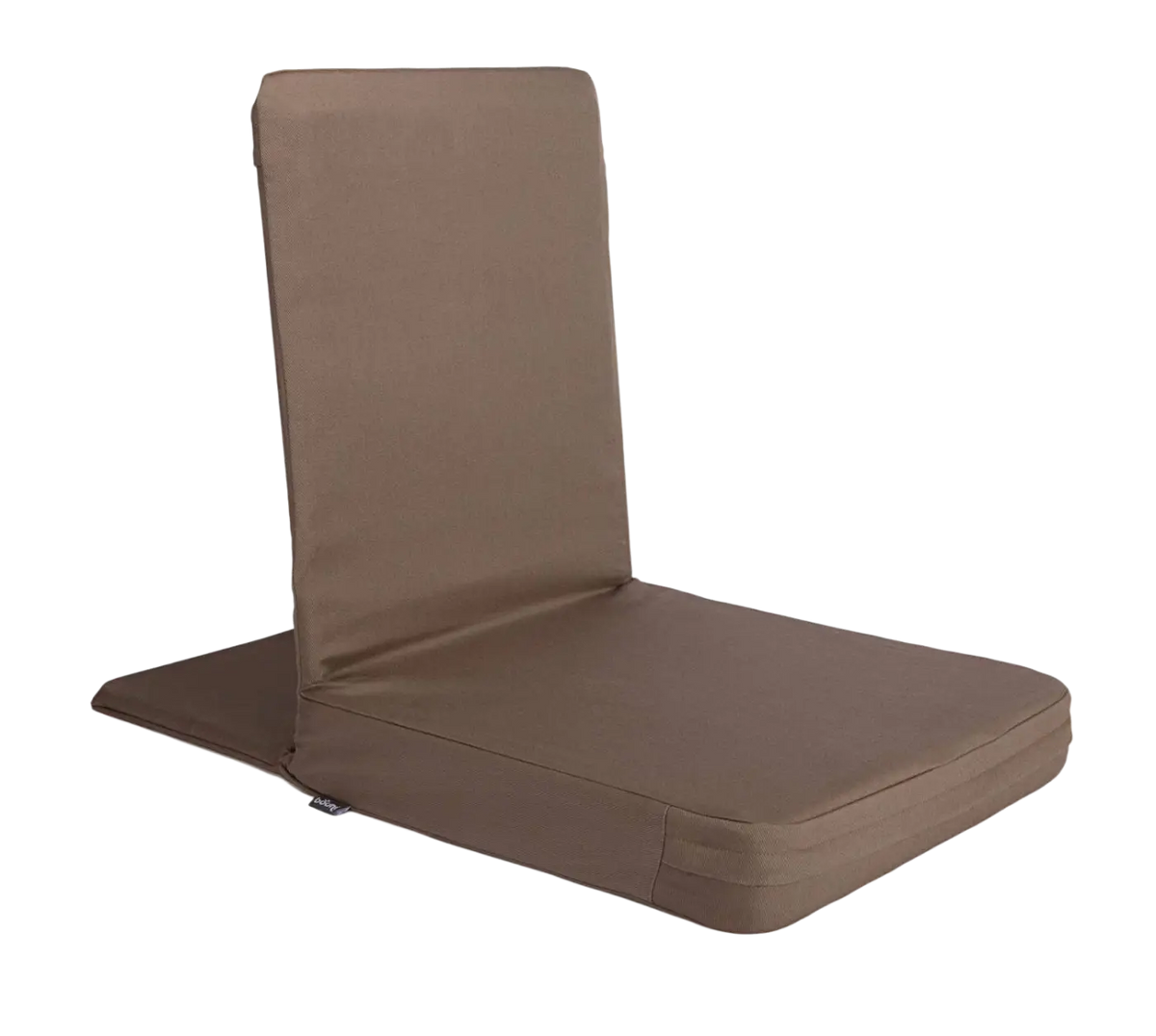 Meditationsstuhl Backjack XL von Bodynova, brauner Stoff, faltbar, ideal für Yoga und Meditation, bequemer Sitzstuhl.