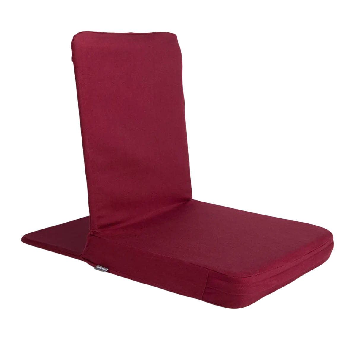 Meditationsstuhl Backjack XL von Bodynova für Yoga, weinroter Stoff, faltbar, bequemer Sitzstuhl für Meditation und Entspannung