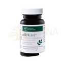 Dunkelbraune glasflasche mit weißem schraubverschluss und etikett mit grünem text für ayurvedisches men care supplement von mana shop