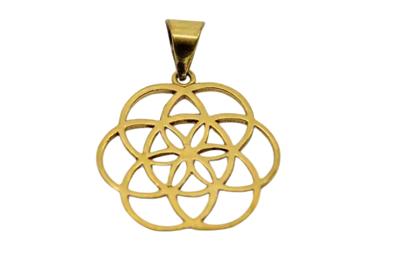Messinganhänger aus Indien, Modell 7, ca. 3 cm, handgefertigter Schmuck-Anhänger aus Messing