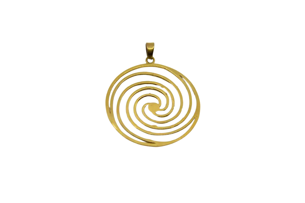 Messinganhänger aus Indien, Modell 8, ca. 3 cm, handgefertigter Schmuckanhänger aus Messing mit traditionellem Design.