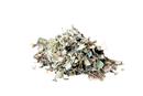 Eine schale mit getrocknetem grünlich-braunem mexikanischem traumkraut calea zacatechichi aztekisches traumgras