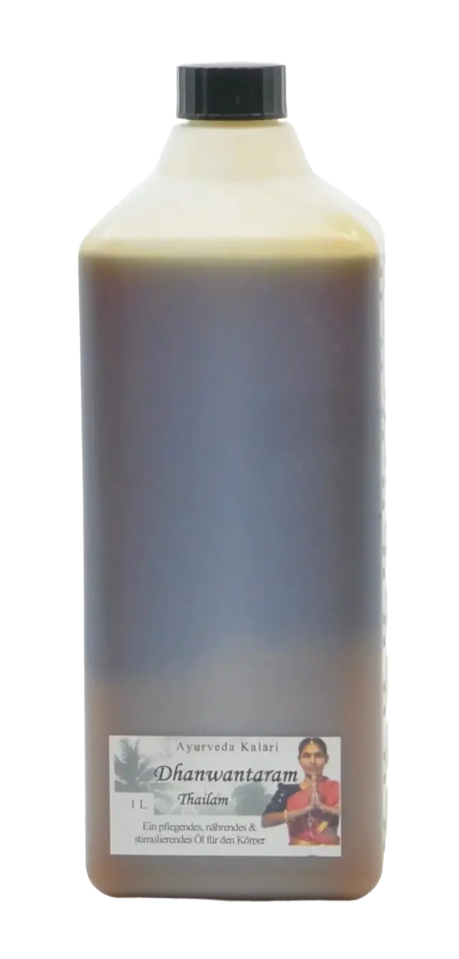 Midgard Kalari Ayurveda Massageöl Dhanwantaram Thailam, extra pflegend, in einer Flasche, für entspannende Massage und Pflege