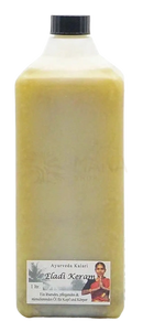 Midgard Kalari Ayurveda Massageöl Eladi Keram in 1-Liter-Flasche, natürliches Massageöl mit ayurvedischen Zutaten, für entspannende Massage.