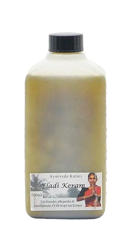 Midgard Kalari Ayurveda Massageöl Eladi Keram in 500ml Flasche, naturbelassenes Massageöl mit Eladi für entspannende Anwendungen
