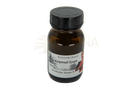 Dunkelbraune glasflasche midgard kalari ayurveda massageöl karpuradi keram mit schwarzem kappe und weißem etikett
