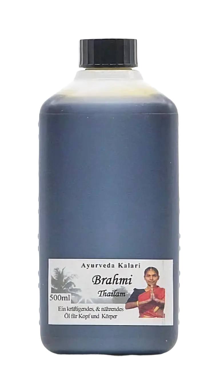 Midgard Kalari Brahmi Thailam, ayurvedisches Kopföl in 500ml Flasche, Spezialöl für Haar und Kopfhaut, natürliches Ayurveda-Produkt