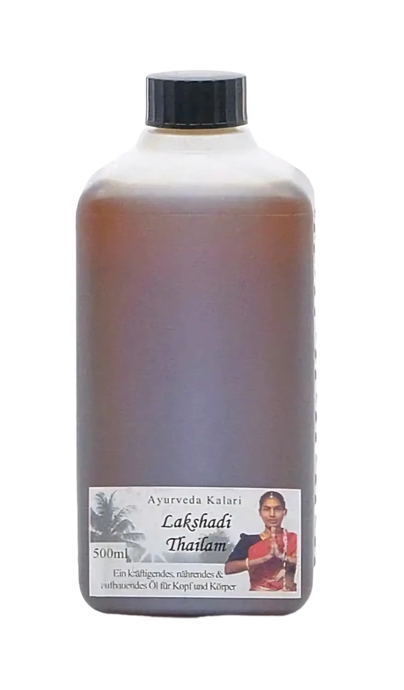 Midgard Kalari Lakshadi Keram Ayurvedisches Massageöl, naturbelassenes Massageöl in Glasflasche, ideal für entspannende Anwendungen