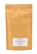 Matte goldfarbener midgard kalari beutel mit 100g ayurvedisches trikatu churnam pulver und deutschem etikett