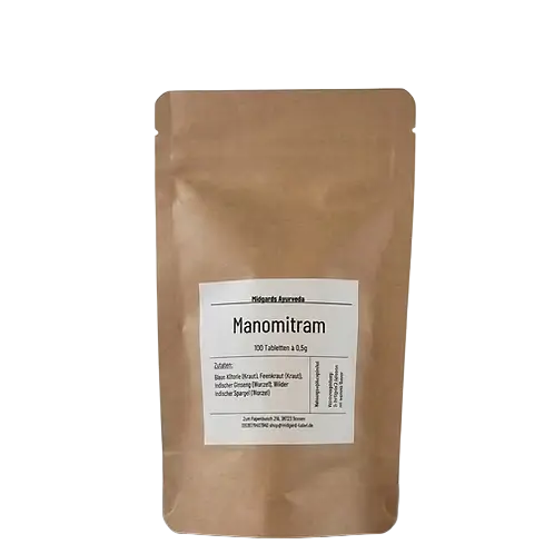 Midgards Ayurveda Manomitram Nahrungsergänzungsmittel in Tablettenform, natürliche ayurvedische Unterstützung, 100 Stück