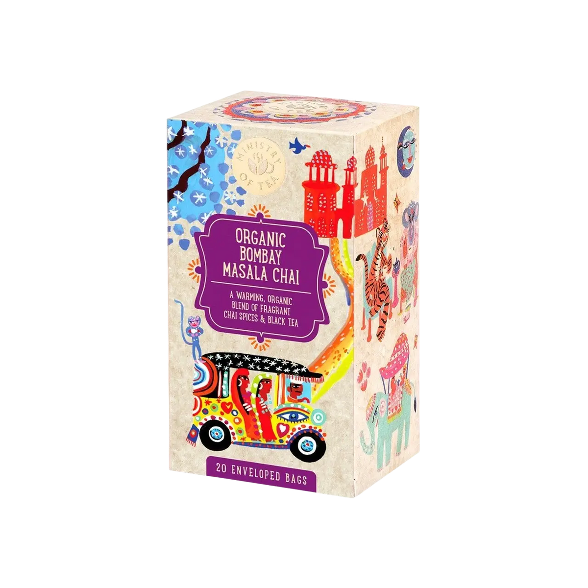 Tee und Kaffee: Ministry of Tea Bombay Masala Chai Schwarztee in Bio-Qualität, aromatischer Gewürztee in Packung