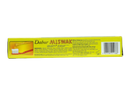 Gelbe rechteckige box von dabur misak ayurvedische zahnpasta mit natürlicher zahnpflege und miswak-stick grafik
