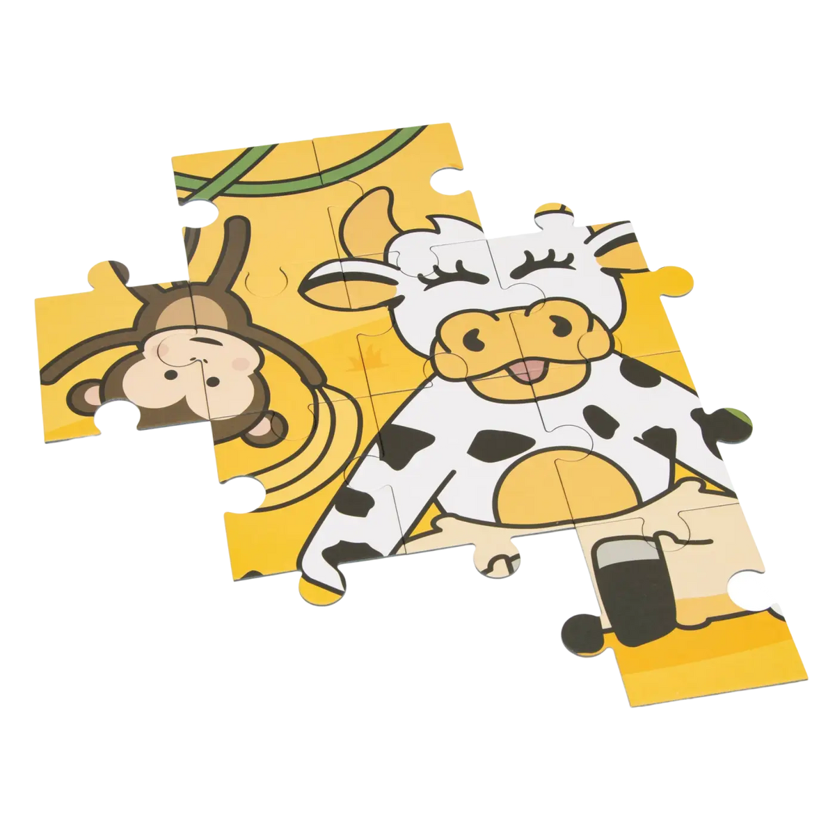 Buntes Kinderpuzzle von Myga Eco mit Miss Molly & Friends, farbenfrohes Spiel mit cartoonartigen Motiven für Kinder
