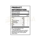 Schwarzweiß produktetikett rückseite zeigt nährwerte pro portion von molkenprotein lebendes whey protein konzentrat roh ungeheizt 450 g mit amino säuren für ancient purity ernährung