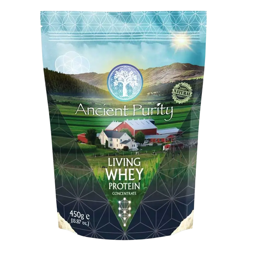 Lebendes Molkenprotein Konzentrat von Ancient Purity, roh und ungeheizt, 450 g, nährstoffreiches Nahrungsergänzungsmittel.
