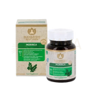 Maharishi ayurveda moringa oleifera nahrungsergänzungsmittel mit ayurvedischen pflanzenteilen in brauner flasche mit beige box und grünen blattetiketten