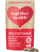 Rote und beige packung von together health multivitamin vegan mit 30 kapseln allgemeines lebensmittelbasiertes multivitamin folsäure mana shop