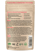 Die rückseite der beige texturierten papiertüte eines allgemeinen lebensmittelbasierten multivitamins mit folsäure von together health uk im mana shop