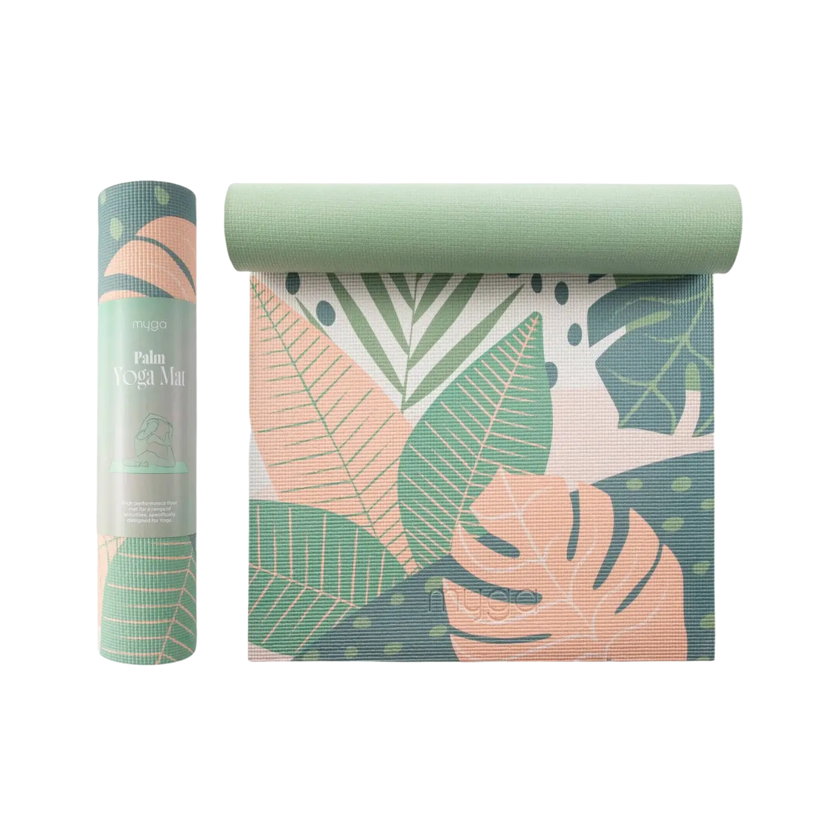 Bunte Myga Yogamatte mit attraktiven Druckdesigns, rutschfeste Oberfläche für Yoga und Fitness, vielseitig einsetzbar