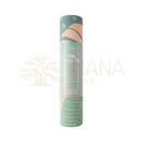 Ein gerollte myga yoga mat mit grünem und pfirsichfarbenem blattmuster in bedruckte yogamatten mit attraktiven designs