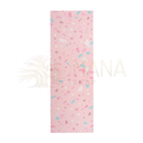 Pink bedruckte yogamatte von myga mit terrazzo muster in attraktiven designs mit hellblauen und weißen akzenten