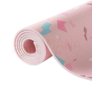 Rosa myga yoga mat mit strukturierter oberfläche und pastellfarbenen abstrakten mustern aus bedruckten yogamatten in attraktiven designs