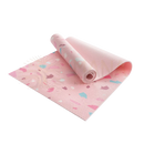 Myga bedruckte yogamatten mit attraktivem design in rosa mit pastellfarbenem sprenkelmuster