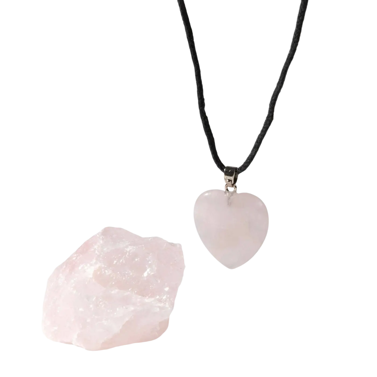 Myga Eco Geode-Geschenkset mit Rohstein und Anhänger, Auswahl aus 2 Kristallen, naturbelassener Schmuck aus Kristallgeode