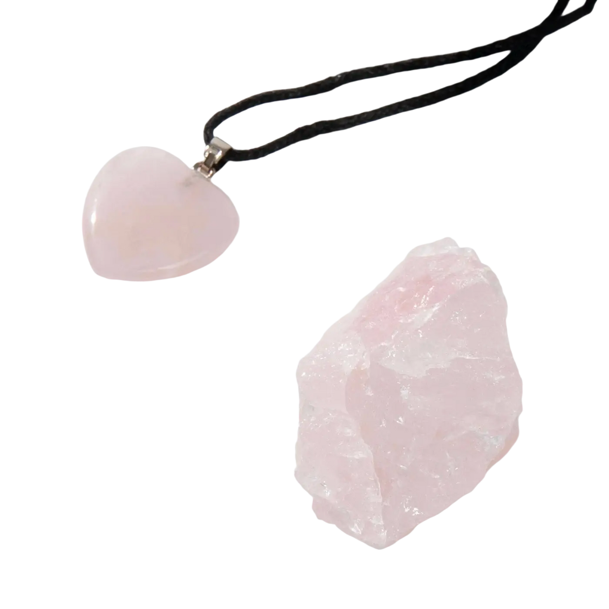 Myga Eco Geode-Geschenkset mit Rohstein und Anhänger, Auswahl aus 2 Kristallen, natürlicher Schmuck aus Edelsteinen
