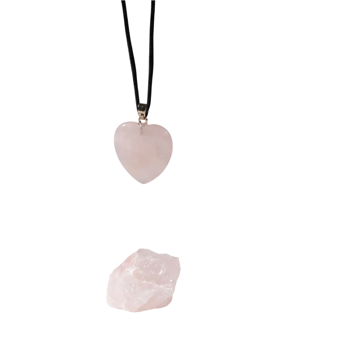 Myga Eco Geode-Geschenkset mit Rohstein und Anhänger aus zwei Kristallen, handgefertigter Schmuck in natürlichem Design