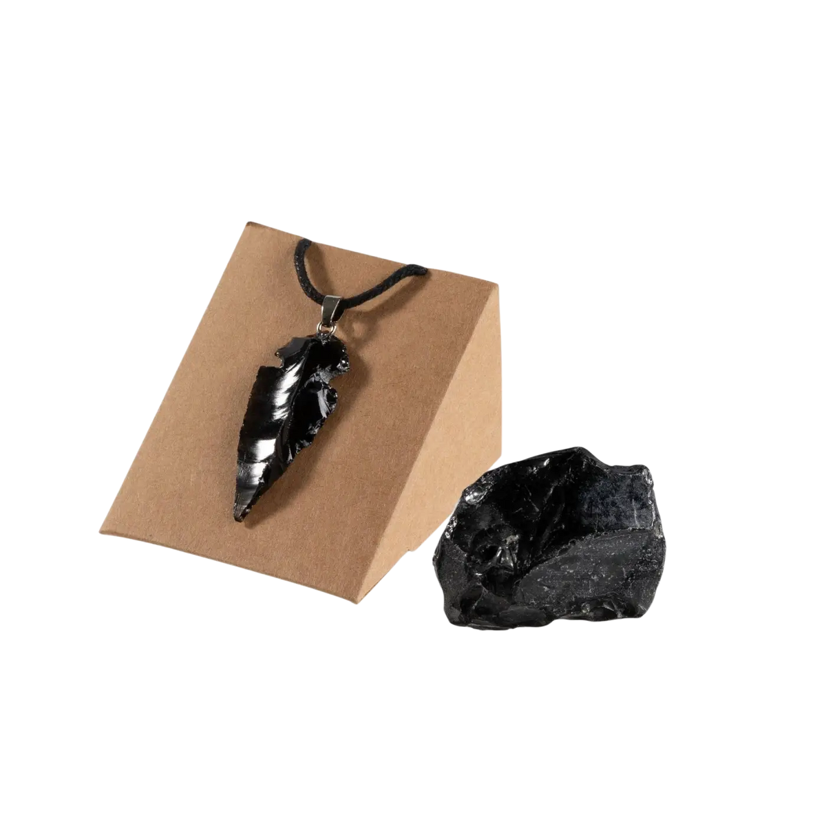Myga Eco Geode-Geschenkset mit Rohstein und Anhänger, Auswahl aus 2 Kristallen, naturbelassener Schmuck in schöner Verpackung