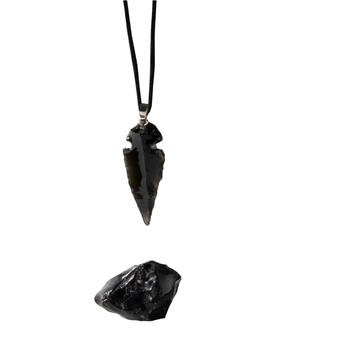 Myga Eco Geode-Geschenkset mit Rohstein und Anhänger aus zwei Kristallen, naturbelassener Schmuck aus Stein