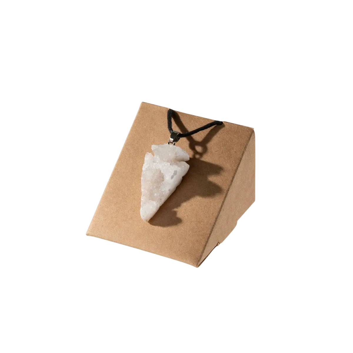 Myga Eco Geode-Geschenkset mit Rohstein und Anhänger, Auswahl aus 2 Kristallen, natürlicher Schmuck aus Kristallgeode