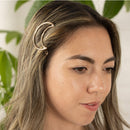 Myga Eco Haarspangen aus natürlichen Materialien, ideal für Haare und vielseitigen Style, auf weißem Hintergrund.