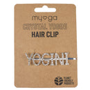 Myga Eco Haarspangen für Haare, umschließend im Namaste-Design, aus nachhaltigen Materialien, im Nahaufnahmebild.